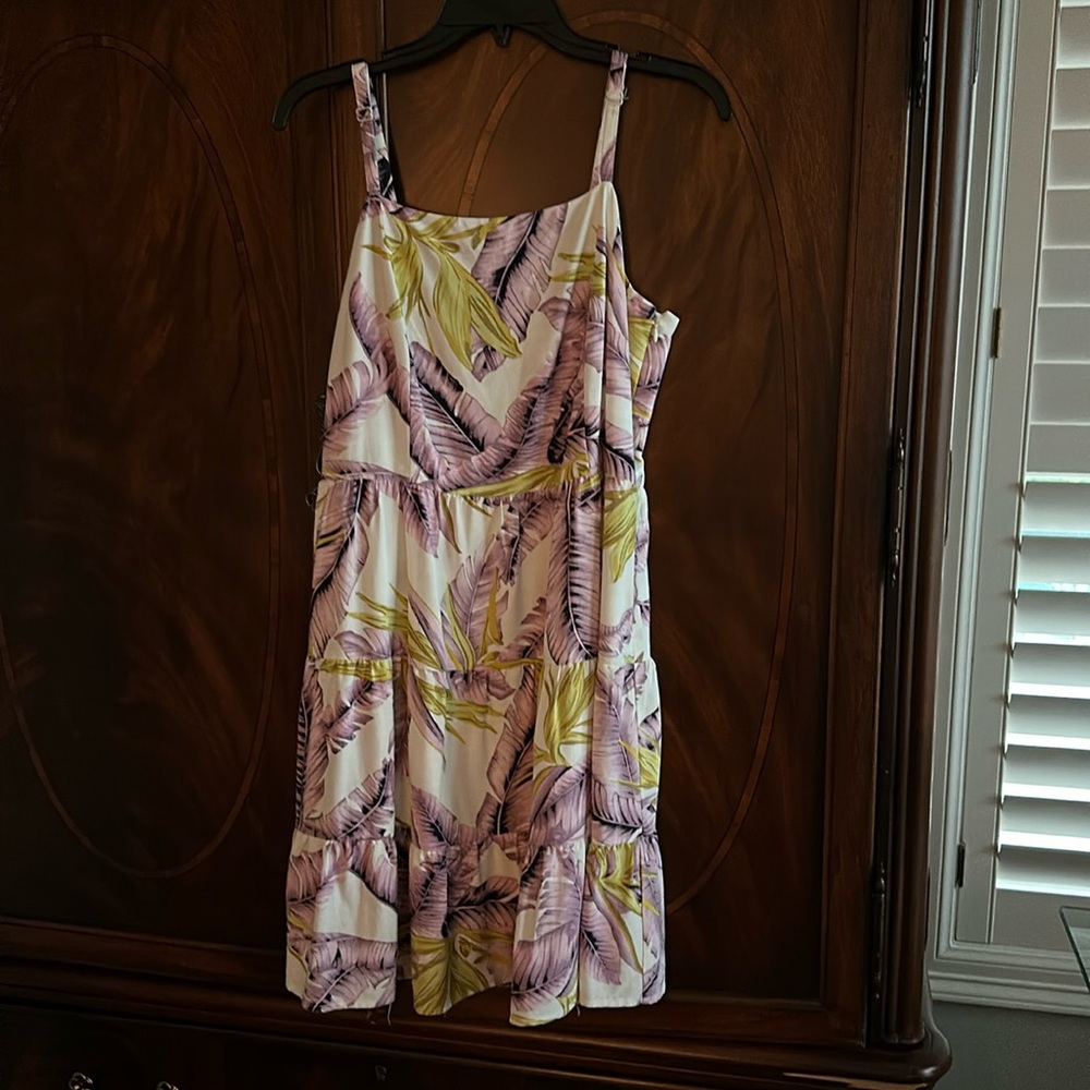 Palm Leaves Print "Fun in the Sun" dress